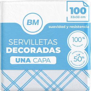 Imagen de Servilletas decoradas 33x33 100 unidades