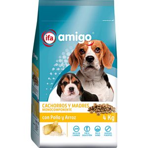 Imagen de Pienso para cachorros/madres de pollo,arroz 4 kg