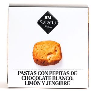 Pastas con chocolate blanco, limón y jengibre 180g
