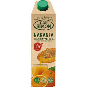 Zumo de naranja exprimida sin pulpa 1 l baja un 16% en BM Supermercados