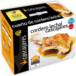 Imagen de Cordero lechal asado 2-3 raciones 1/4 pieza 1kg