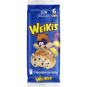 Imagen de Weikis pepitas de chocolate con leche 6 unidades