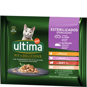 Imagen de Comida para gatos esterilizados carne 4x85 g