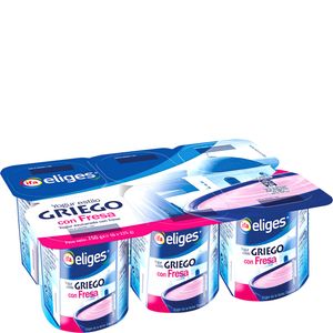 Yogur griego con fresa 6x125 g