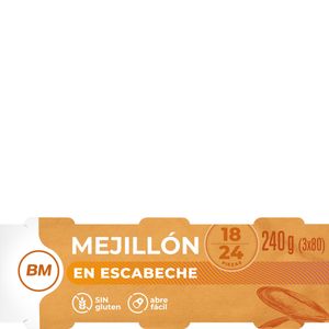 Mejillón en escabeche 18/24 3x80 g baja un 7% en BM Supermercados