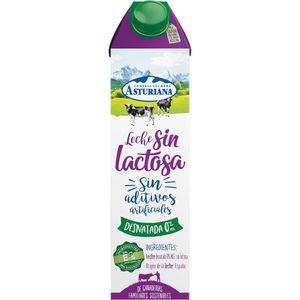 Leche sin lactosa desnatada 0% MG 1l