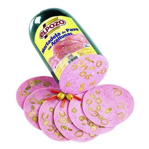 Imagen de Mortadela de pavo con aceitunas al corte