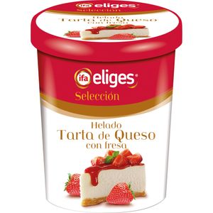 Imagen de Helado de tarta de queso con fresa tarrina 500 ml