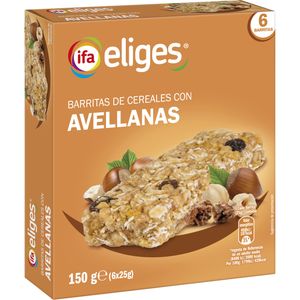 Imagen de Barritas de cereales con avellanas 6 unidades