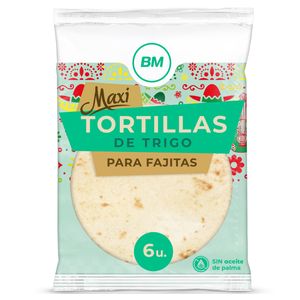 Imagen de Maxi tortillas de trigo para fajitas 6 unidades