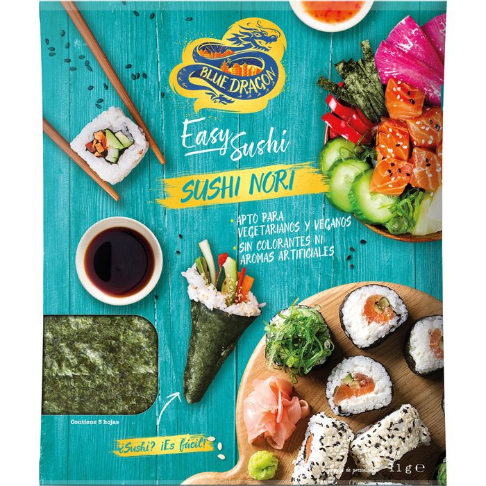 Blue Dragon Hojas de Sushi Nori 5 unidades | BM Supermercados Online